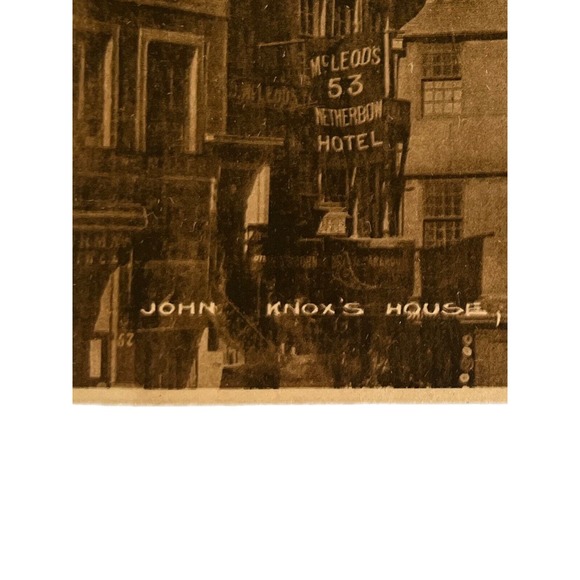 Antique Ephemera Early 1900s RPPC Postcard Foggo Gunn John Knox House Edinburgh - Picture 3 of 6